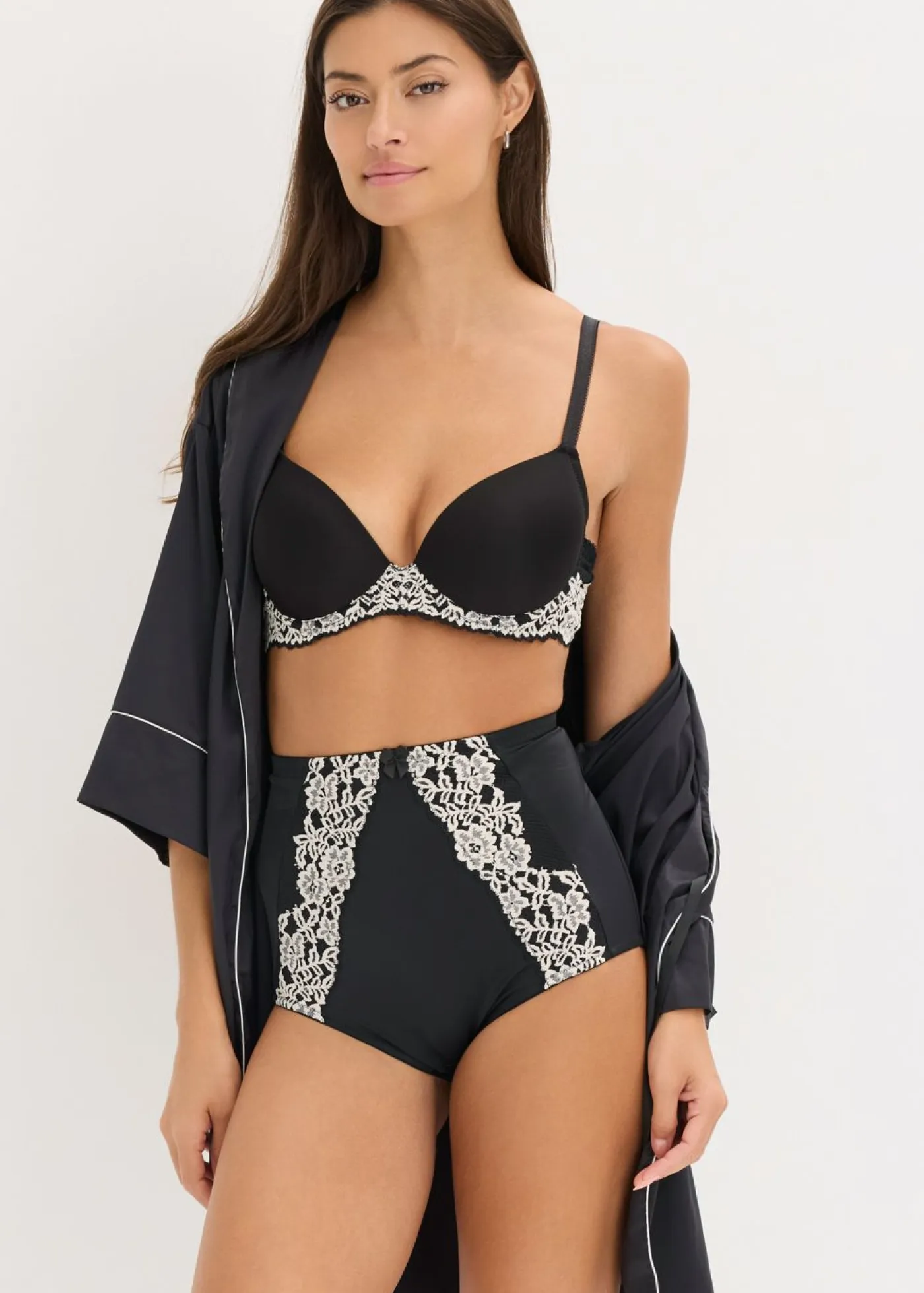 Mujer bonprix bonprix Sujetador con encaje bicolor