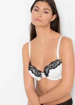 bonprix bonprix Sujetadores De Copa E A H>Sujetador con poliamida reciclada (3 unidades) blanco-negro + negro-malva + negro-turquesa cobalto mate