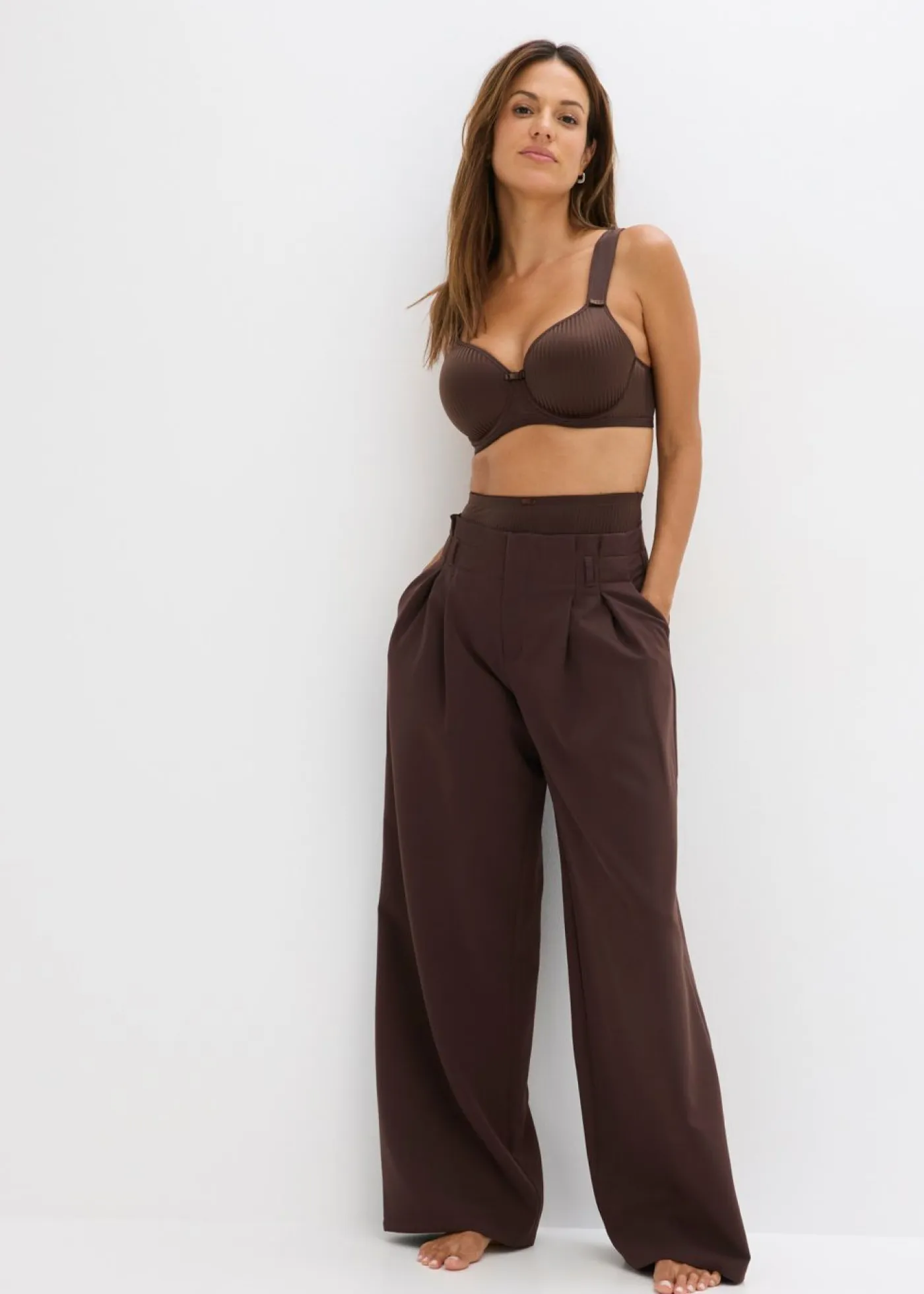 Mujer bonprix bonprix Sujetador con tirantes acolchados y efecto brillante