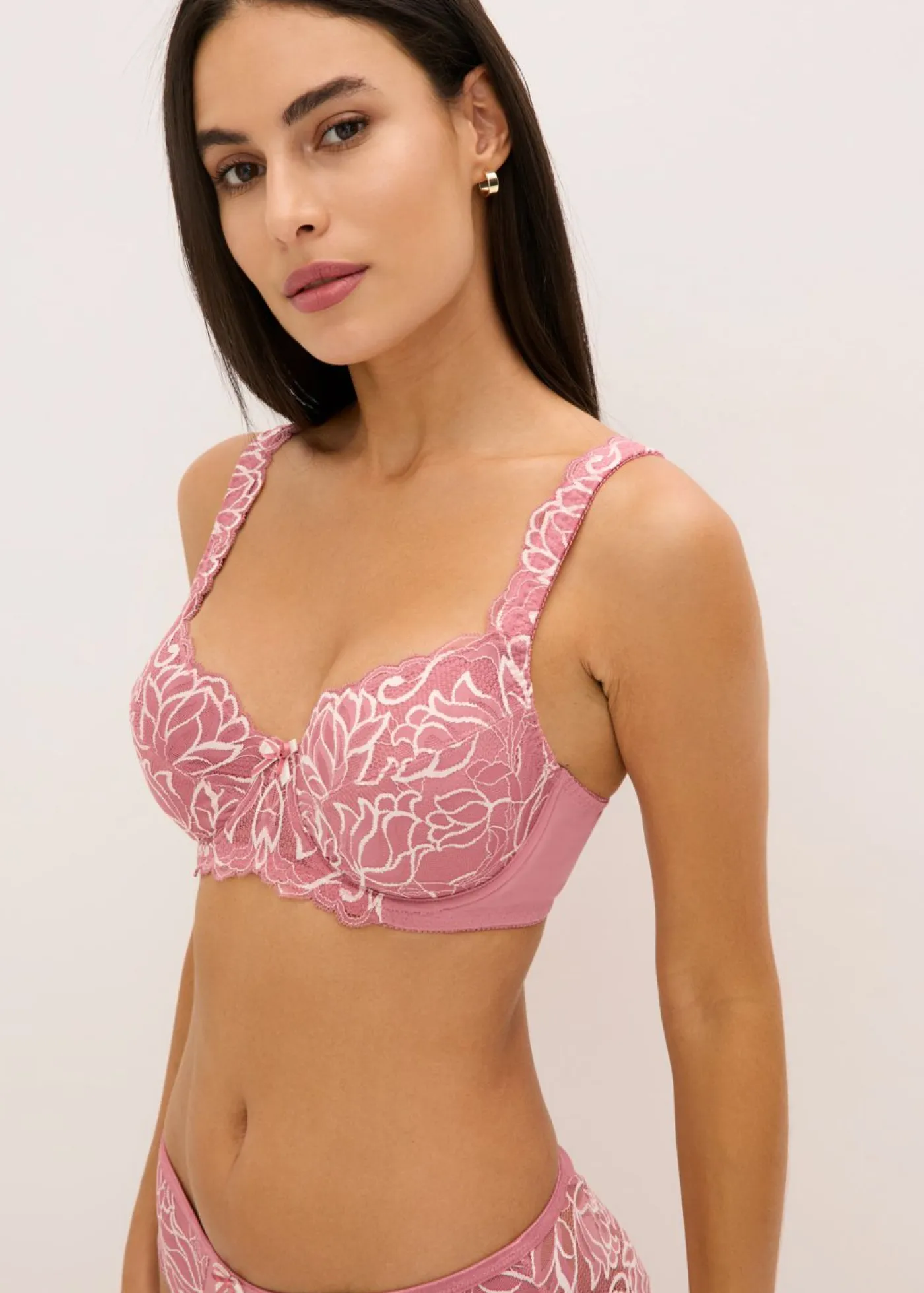 bonprix bonprix Sujetadores|Lencería>Sujetador con tirantes acolchados sorbete de frutos rojos/blanco lana