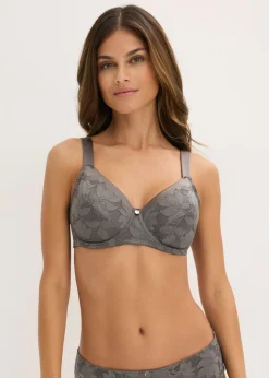 Mujer bonprix bonprix Sujetador con tirantes acolchados y encaje brillante