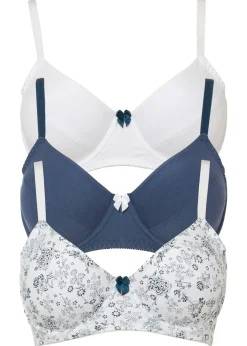 Mujer bonprix bonprix Sujetador de algodón con aros (3 unidades)