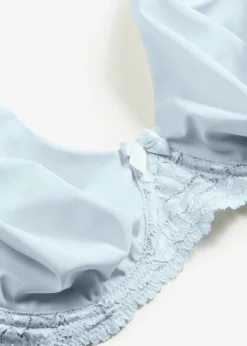 bonprix bonprix Sujetadores|Sujetadores De Copa E A H>Sujetador de camiseta con tirantes acolchados Azul-crema