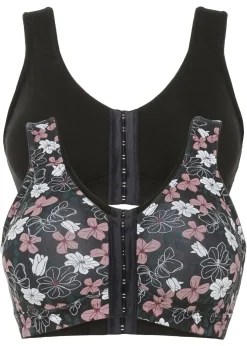 Mujer bonprix bonprix Sujetador de cierre frontal, sin aros, con algodón (2 unidades)