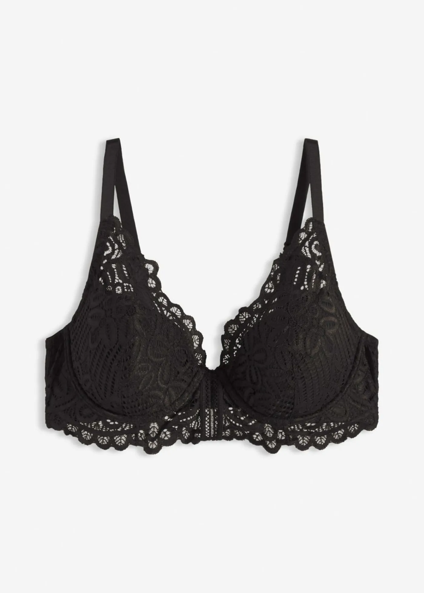 bonprix bonprix Sujetadores|Sujetadores De Copa E A H>Sujetador de encaje elegante Negro
