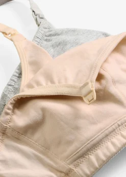 Mujer bonprix bonprix Sujetador de lactancia sin aros con algodón orgánico (2 unidades)