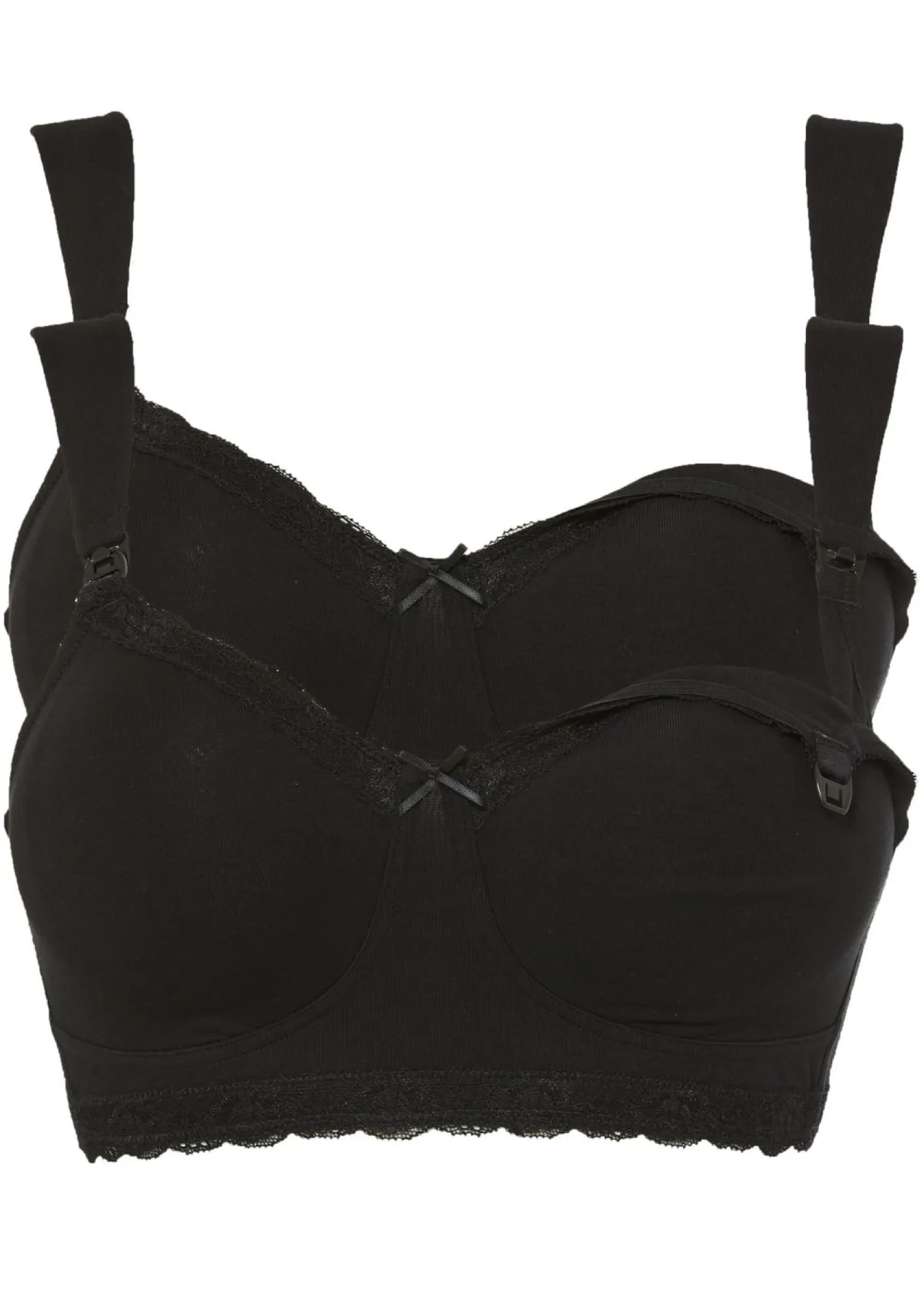 Mujer bonprix bonprix Sujetador de lactancia sin aros con algodón orgánico (2 unidades)