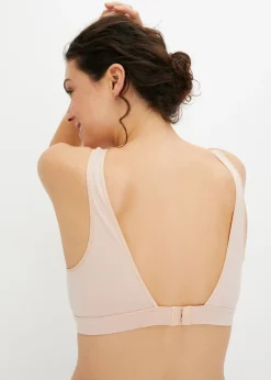 Mujer bonprix bonprix Sujetador de lactancia sin aros con algodón orgánico (2 unidades)