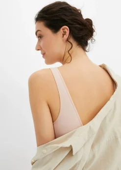 Mujer bonprix bonprix Sujetador de lactancia sin aros con algodón orgánico (2 unidades)