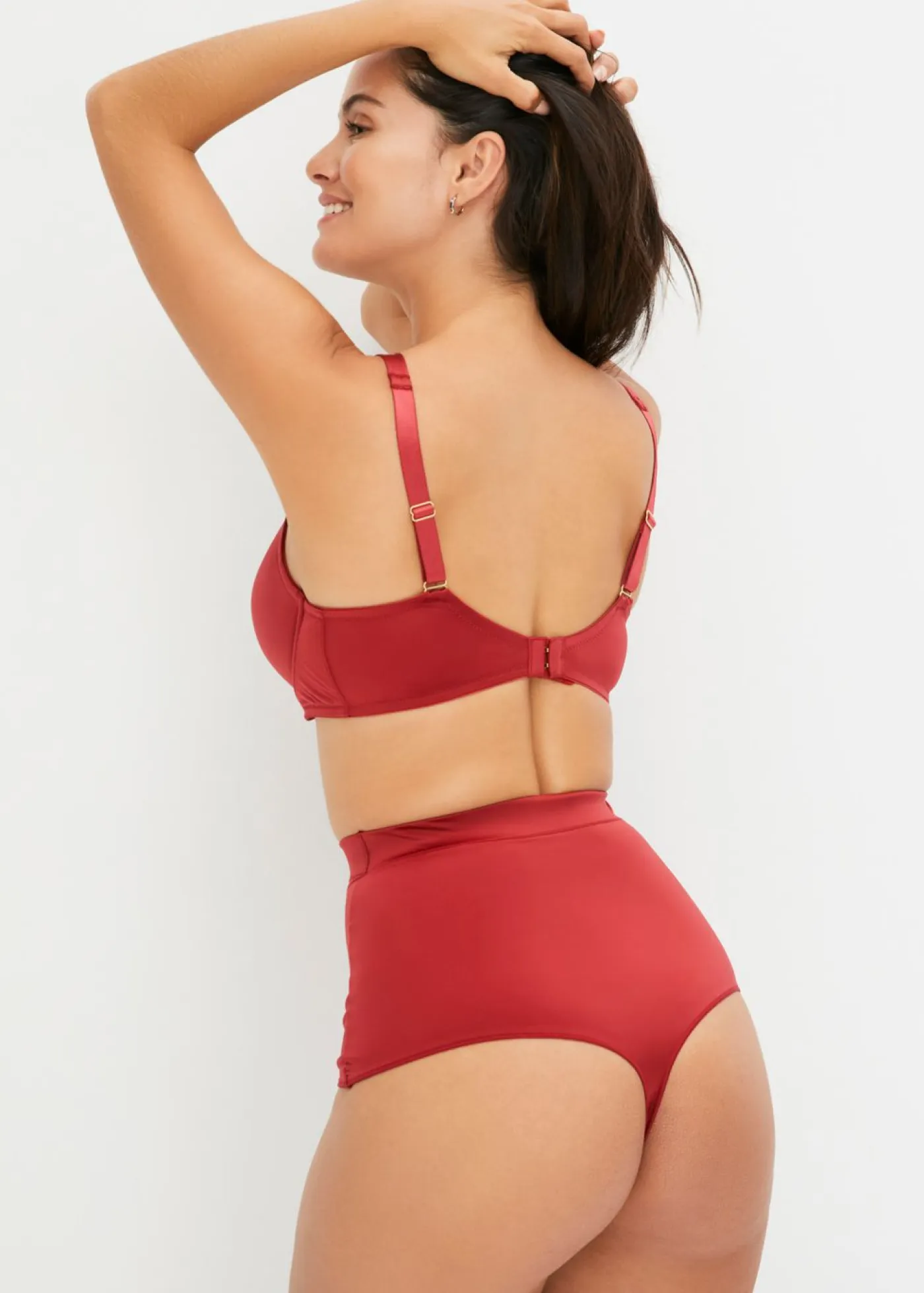 bonprix bonprix Sujetadores|Sujetadores De Copa E A H>Sujetador de material brillante Rojo atardecer