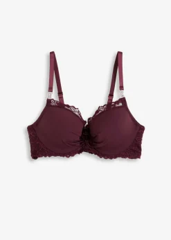 bonprix bonprix Sujetadores De Copa E A H|Lencería>Sujetador de poliamida reciclada rojo burdeos