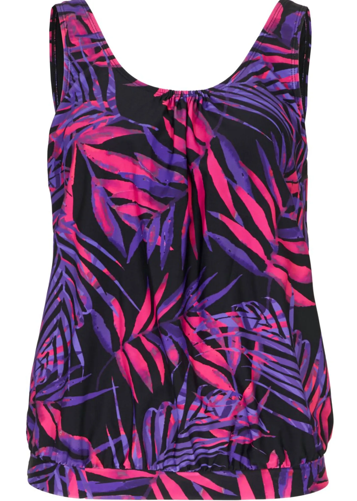 bonprix bonprix Conjuntos De Traje De Baño|Tankinis>Sujetador de tankini Negro-lila estampado