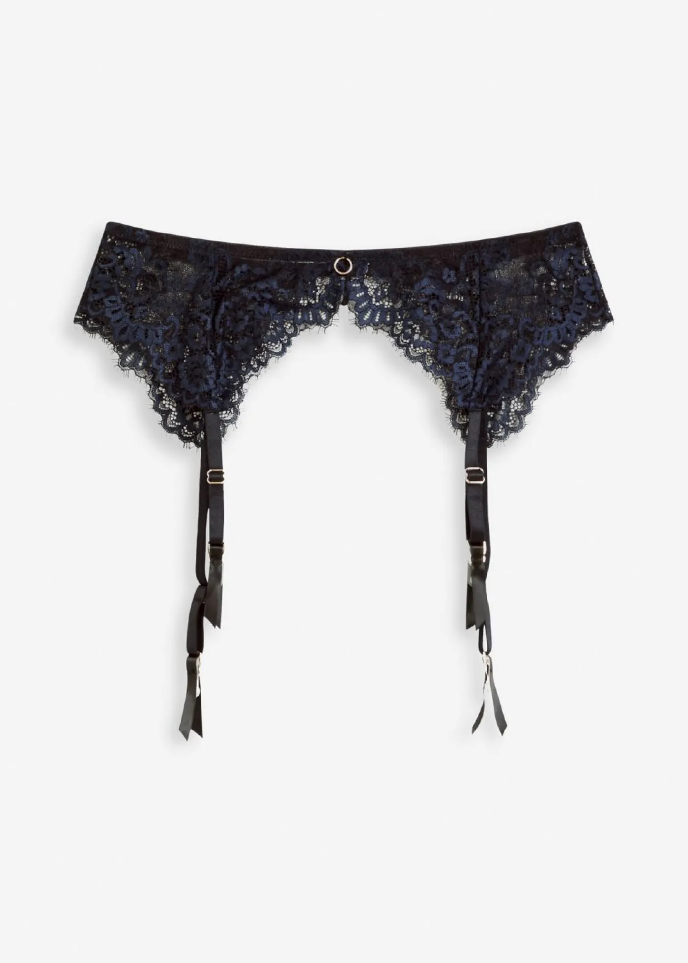 bonprix bonprix Lencería|Lencería Sexy>Sujetador de tirantes halter con delicado encaje fino Negro-azul marino