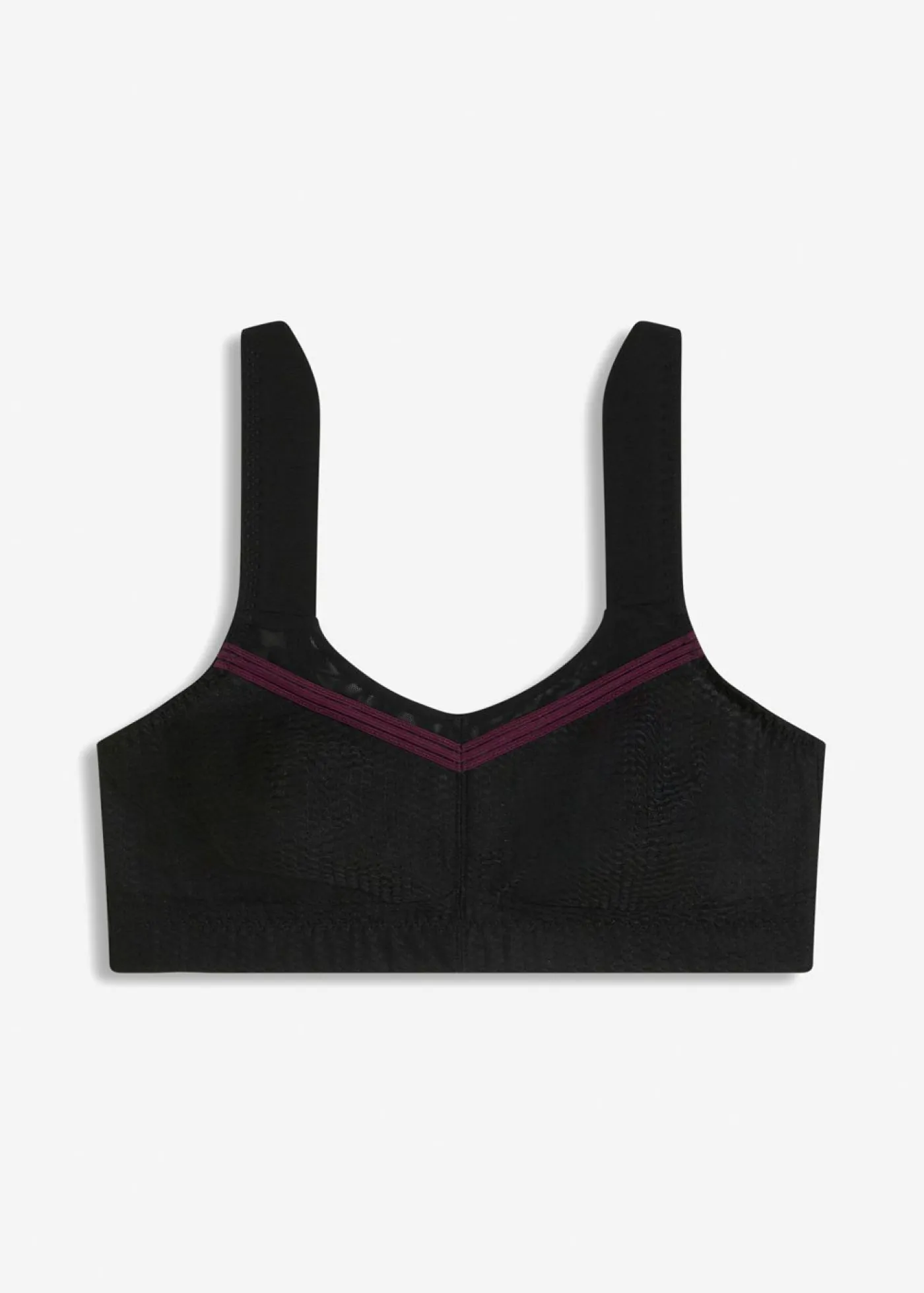 bonprix bonprix Ropa Deportiva>Sujetador deportivo con gran sujeción Negro/morado intenso