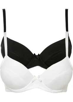 Mujer bonprix bonprix Sujetador push-up con aros y algodón orgánico (2 unidades)