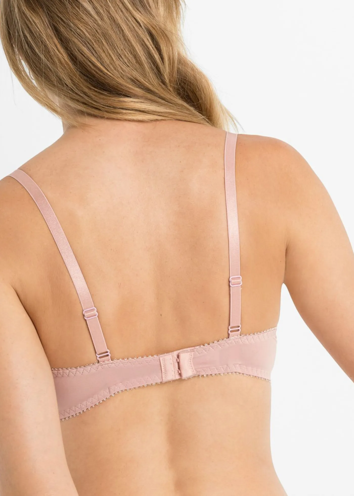bonprix bonprix Lencería>Sujetador push-up con encaje fino (3 unidades) crema suave - taupe - rosa viejo