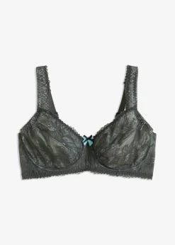 bonprix bonprix Sujetadores|Sujetadores De Copa E A H>Sujetador reductor con aros antracita-verde