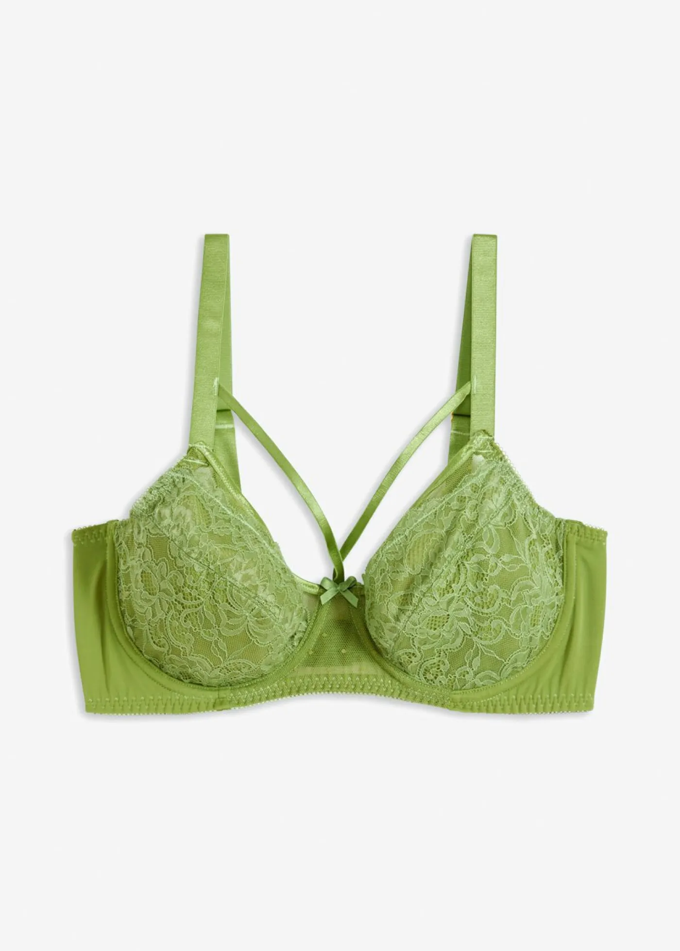 bonprix bonprix Sujetadores De Copa E A H|Lencería>Sujetador reductor con encaje de filigrana Esmeralda