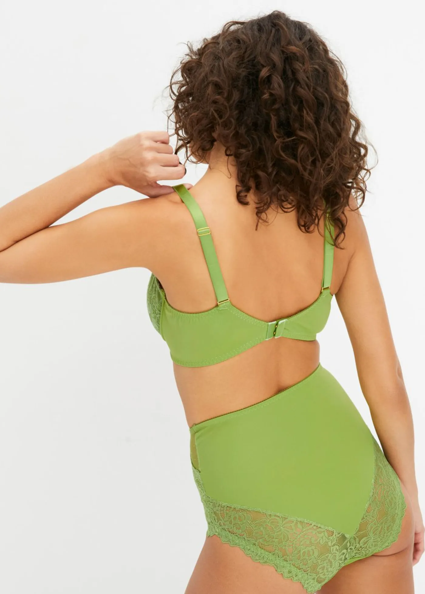 bonprix bonprix Sujetadores De Copa E A H|Lencería>Sujetador reductor con encaje de filigrana Esmeralda