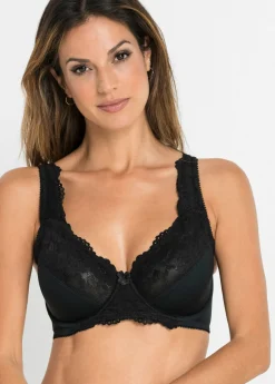 bonprix bonprix Sujetadores De Copa E A H>Sujetador reductor con tirantes acolchados (2 unidades) Negro-nude