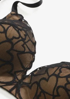 Mujer bonprix bonprix Sujetador sin aros con encaje de corazones