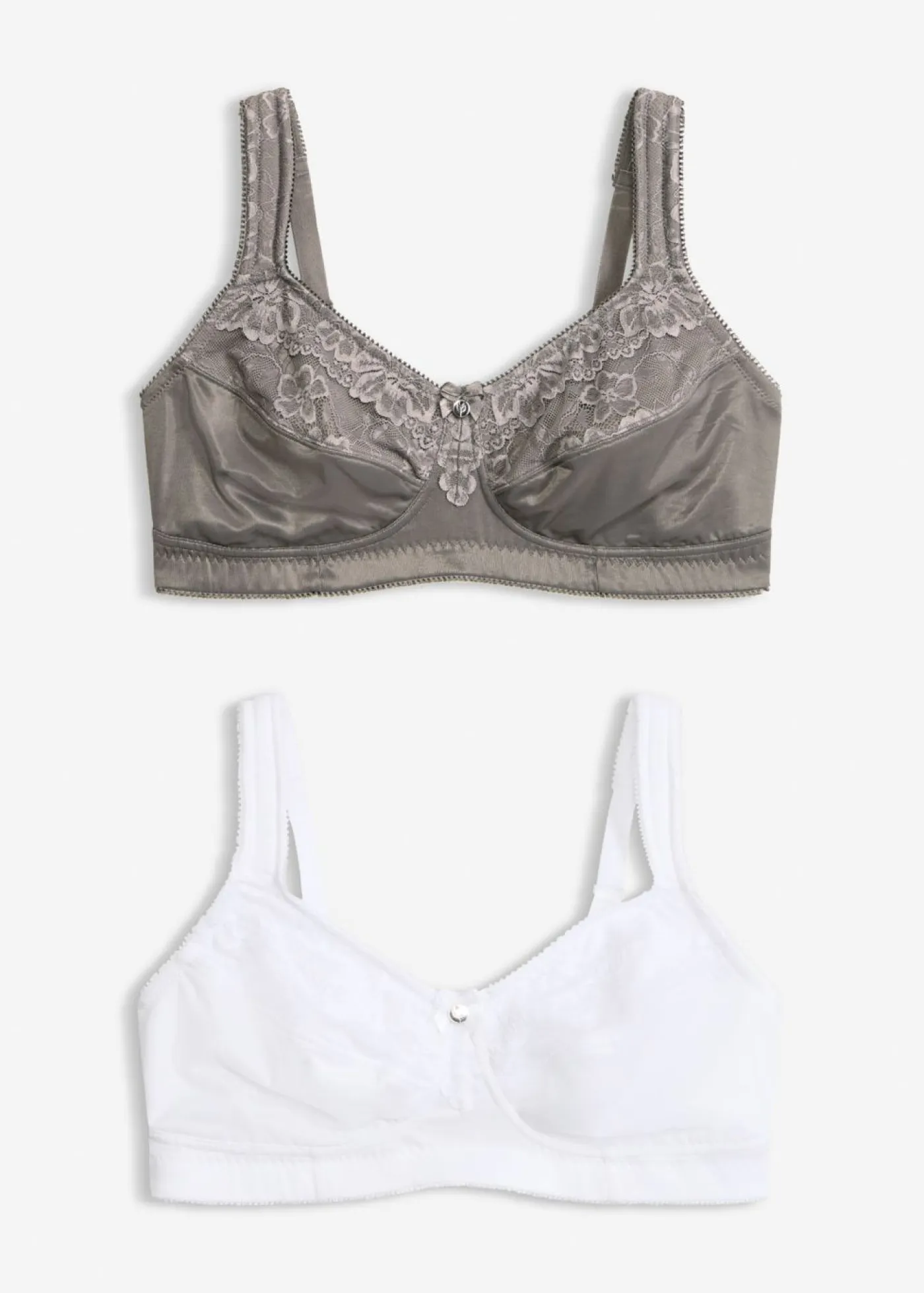 Mujer bonprix bonprix Sujetador sin aros con tirantes acolchados (2 unidades)