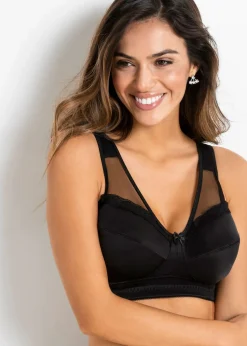 bonprix bonprix Sujetadores De Copa E A H>Sujetador sin aros con tirantes acolchados (2 unidades) Blanco-negro