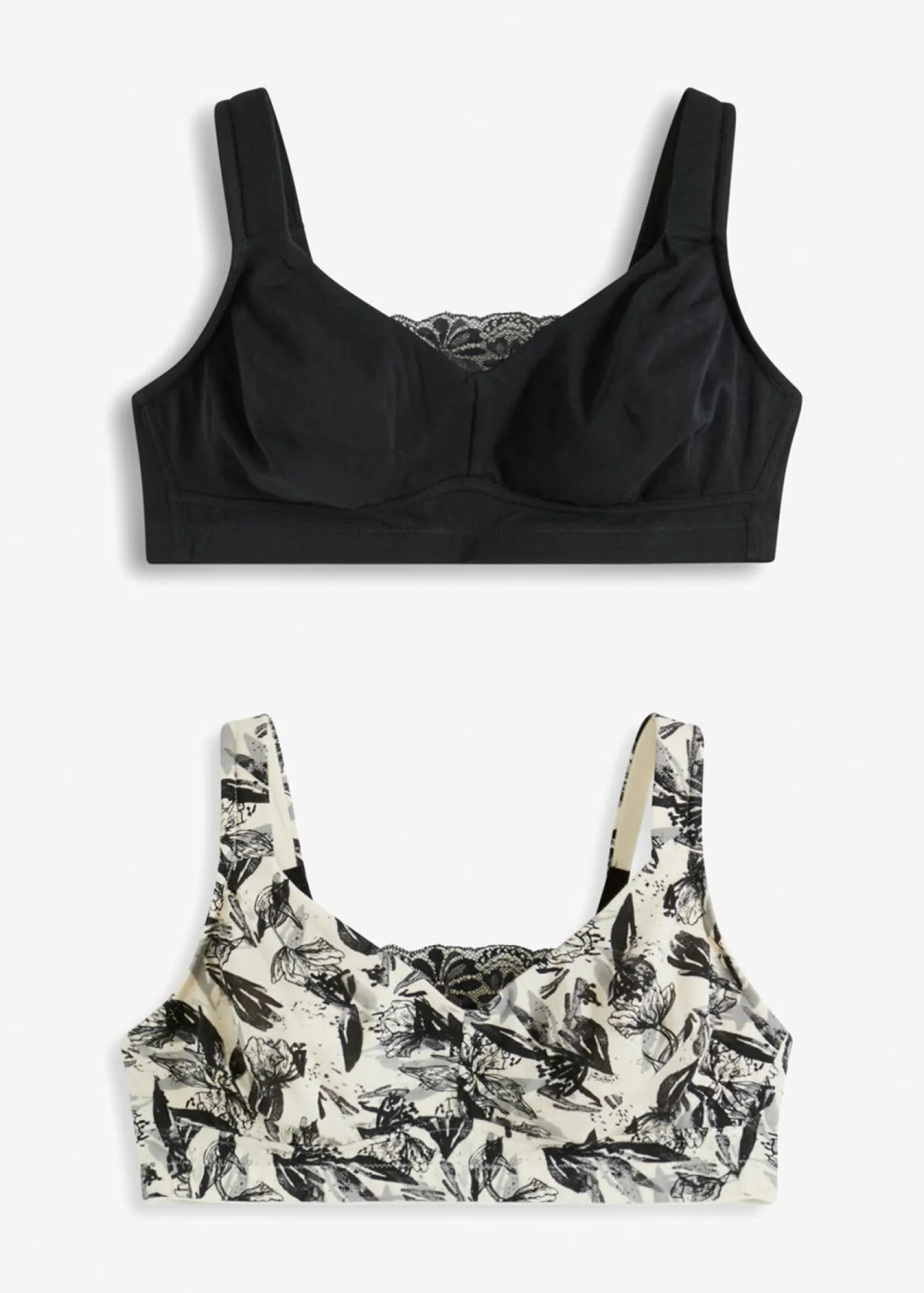 Mujer bonprix bonprix Sujetador sin aros de algodón orgánico (2 unidades)