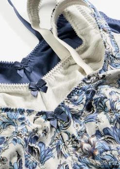 bonprix bonprix Sujetadores|Ropa Interior De Algodón>Sujetador sin aros de algodón orgánico (3 unidades) natural jaspeado-índigo