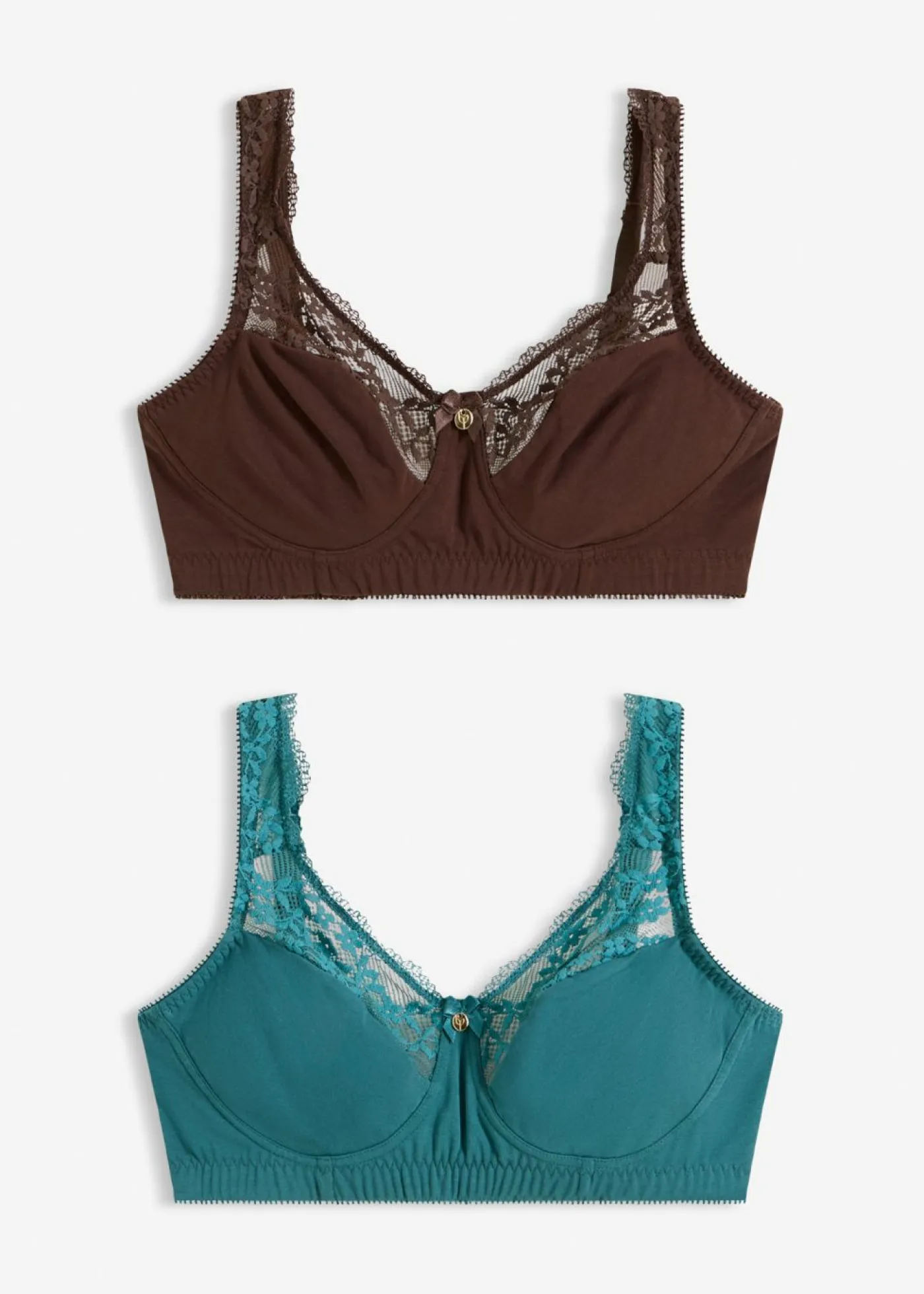 Mujer bonprix bonprix Sujetador sin aros de algodón orgánico (2 unidades)