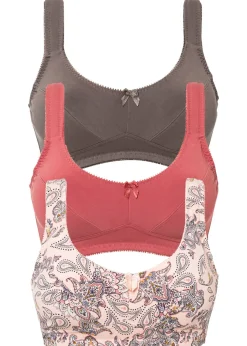 Mujer bonprix bonprix Sujetador sin aros de algodón orgánico (3 unidades)