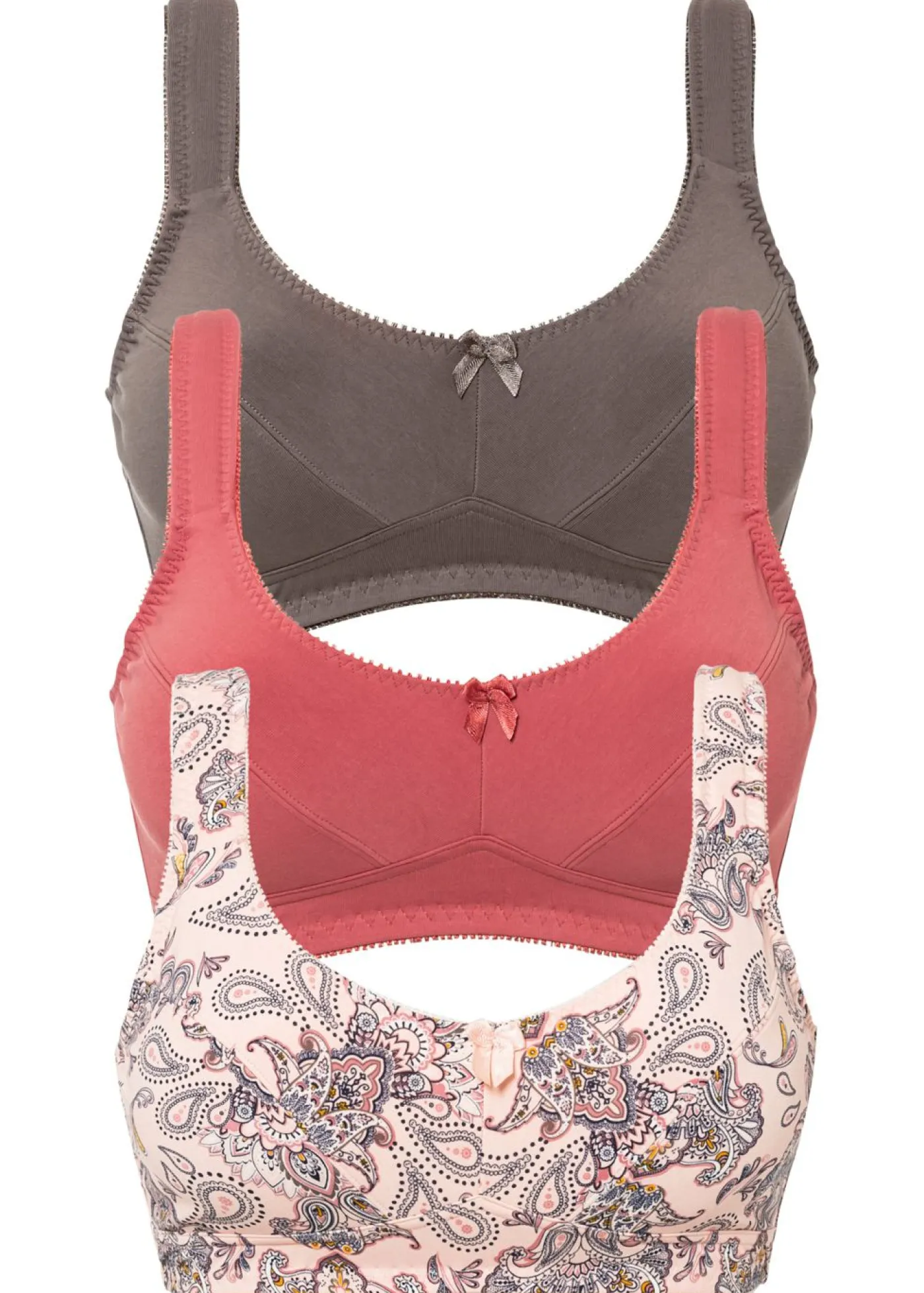 Mujer bonprix bonprix Sujetador sin aros de algodón orgánico (3 unidades)