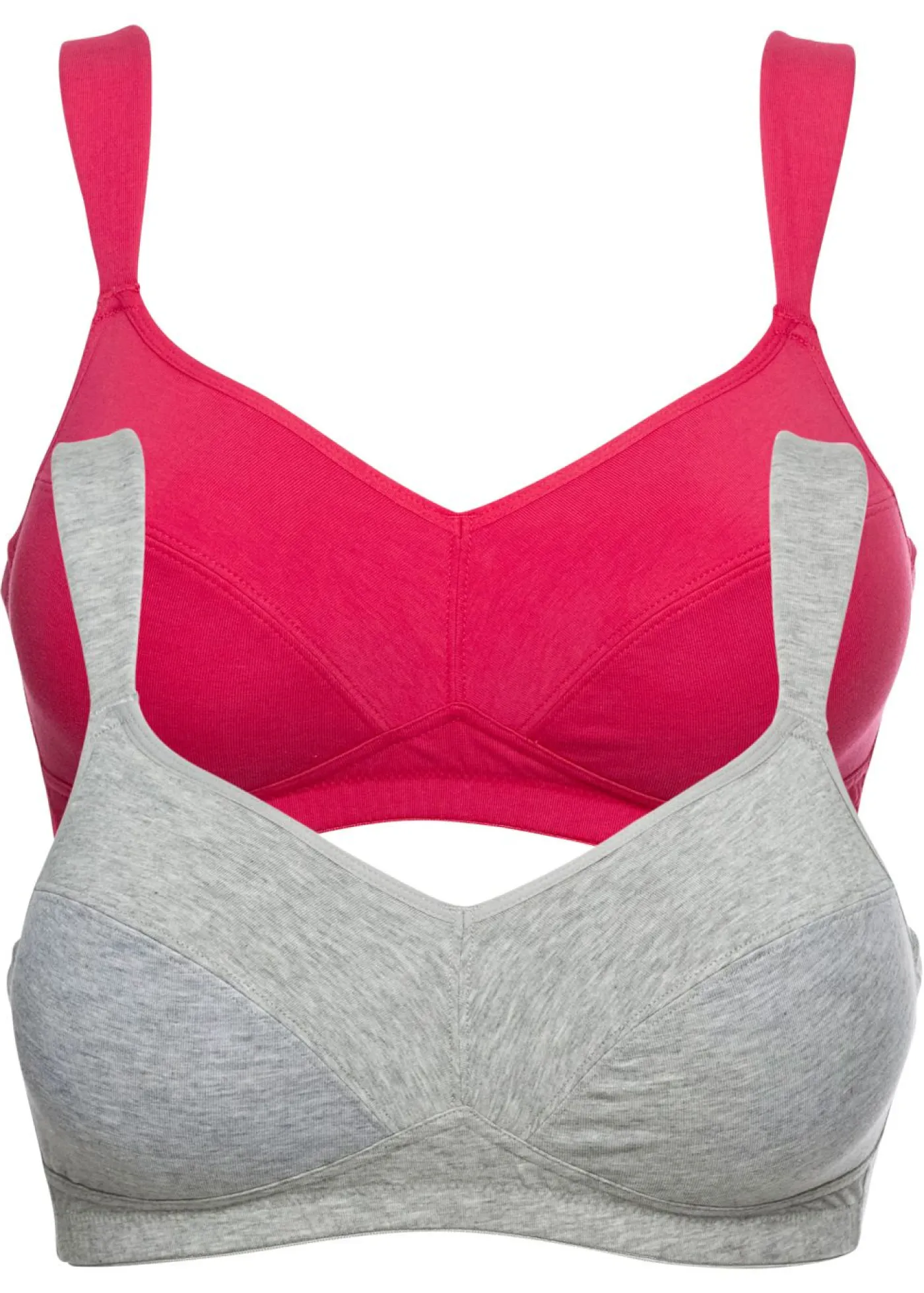 Mujer bonprix bonprix Sujetador sin aros de algodón orgánico (2 unidades)