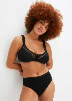 bonprix bonprix Sujetadores De Copa E A H|Ropa Interior De Algodón>Sujetador sin aros de algodón orgánico (2 unidades) 2 unidades de color negro