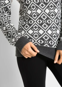 Mujer bonprix bonprix Suéter con estampado de diamante