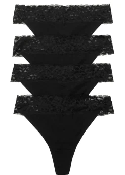 Mujer bonprix bonprix Tanga (4 unidades) con algodón