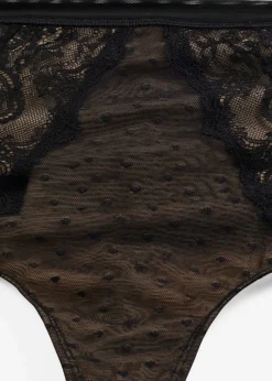 Mujer bonprix bonprix Tanga con efecto moldeador medio y encaje