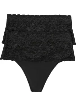 Mujer bonprix bonprix Tanga con efecto moldeador medio (2 unidades)