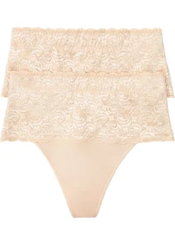 Mujer bonprix bonprix Tanga con efecto moldeador medio (2 unidades)