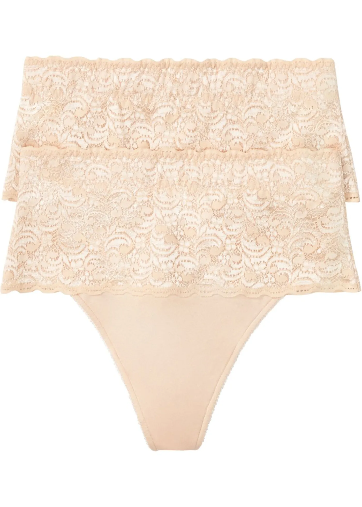 Mujer bonprix bonprix Tanga con efecto moldeador medio (2 unidades)