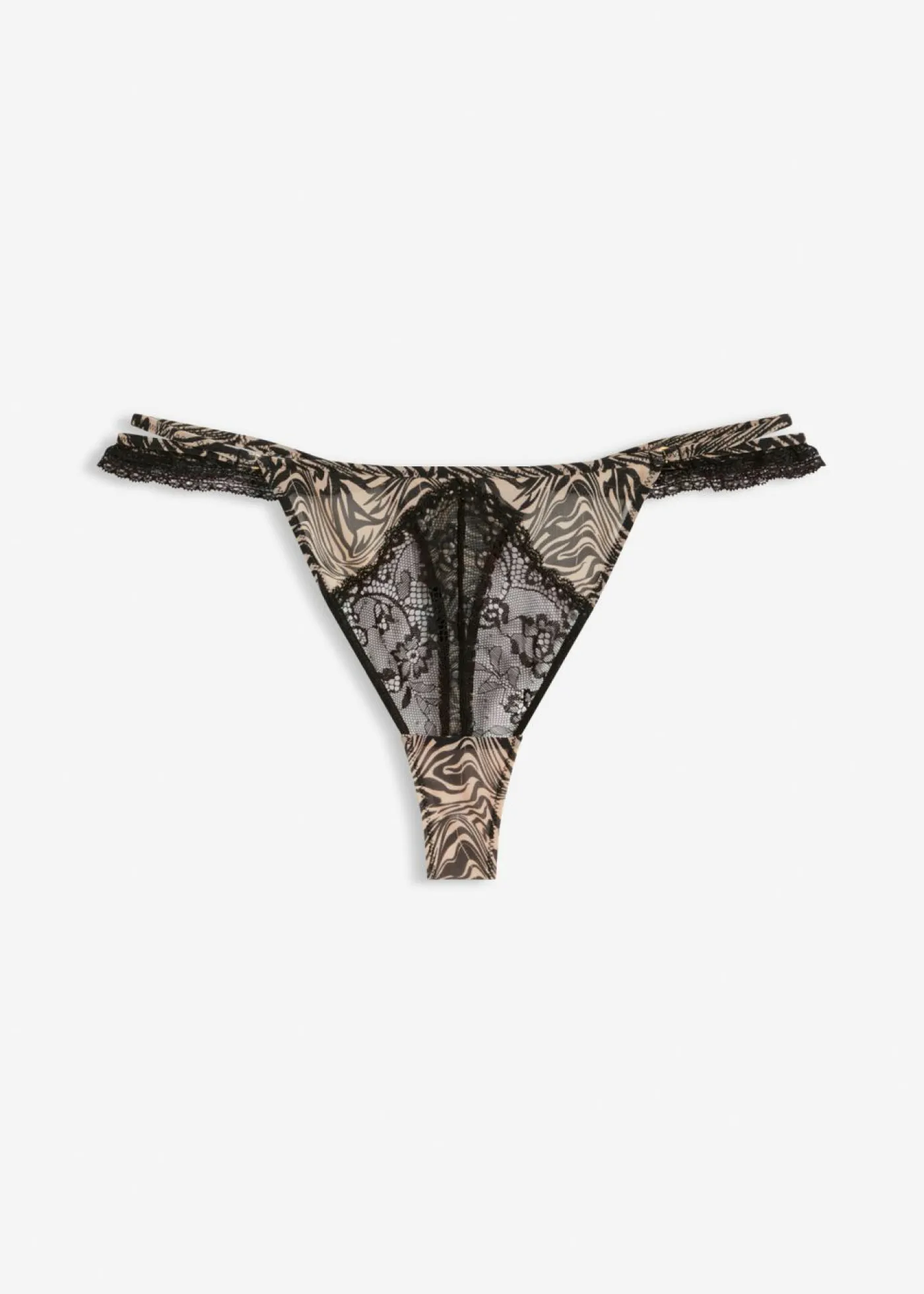 Mujer bonprix bonprix Tanga con malla estampada