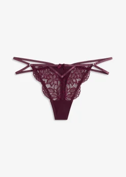 bonprix bonprix Lencería|Bragas>Tanga de encaje delicado morado intenso