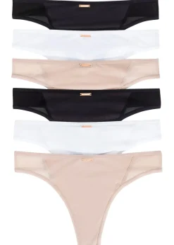 Mujer bonprix bonprix Tanga de microfibra de la serie Feel Comfort (6 unidades)