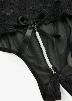 Mujer bonprix VENUS Tanga de talle alto con abertura y cadena desmontable