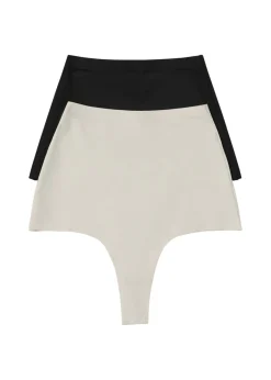 Mujer bonprix bonprix Tanga sin costuras con efecto moldeador medio (2 unidades)