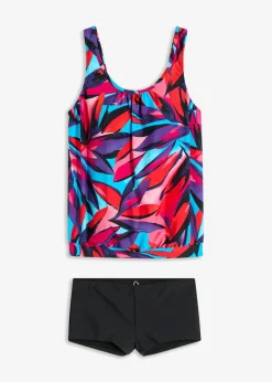 bonprix bonprix Tankinis>Tankini (2 piezas) Azul-rojo-rosa con estampado gráfico