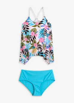 bonprix bonprix Tankinis>Tankini (2 piezas) de malla estampado Blanco de flores