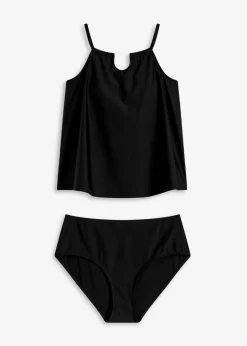 Mujer bonprix bonprix Tankini con aberturas en el escote (2 piezas)