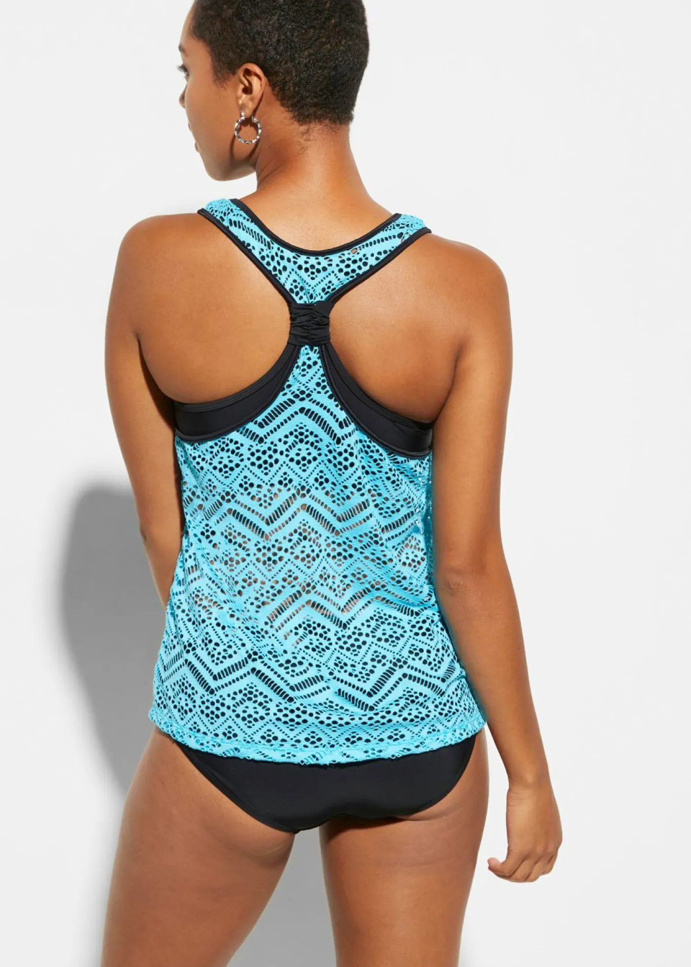 bonprix bonprix Tankinis>Tankini con encaje elástico (2 piezas) turquesa
