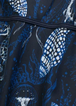 bonprix bonprix Tankinis>Tankini largo (2 piezas) Azul marino estampado